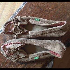 Sanuk Suede Moccasins